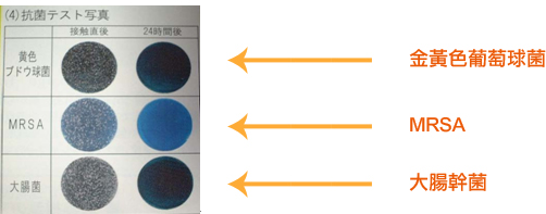 24小時的樣本測試結果顯示，CT觸媒能於一天內控制大腸桿菌、金黃色葡萄球菌、抗藥性金黃色葡萄球菌的生長
